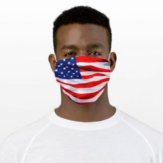 American Flag Pleated Mask0